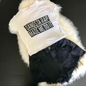 Brandy Melville Gangsta Rap Made Me Do It T-shirt